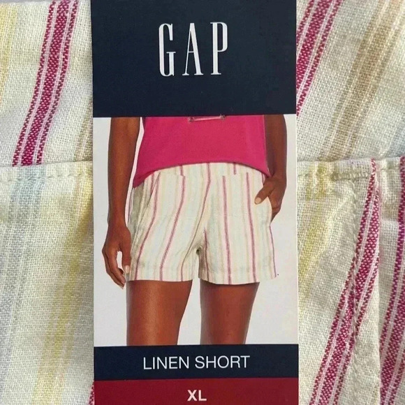 GAP Women’s XL Linen Shorts Pull-On Elastic Waist Lightweight Summer Casual - Picture 8 of 12